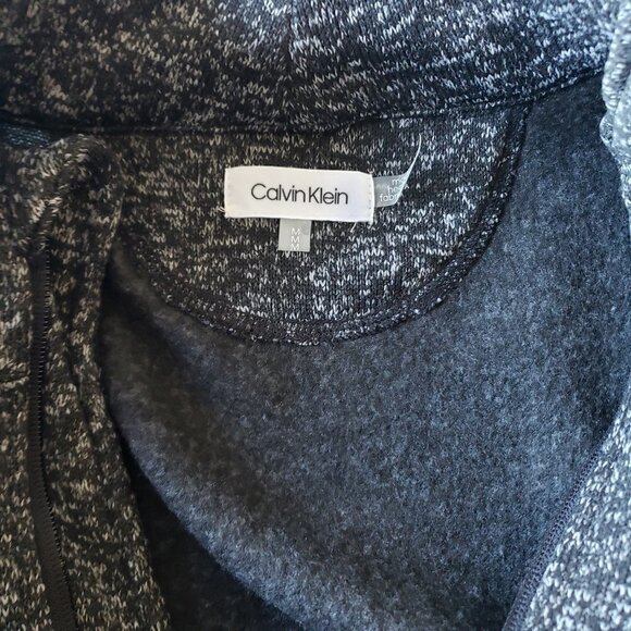 NWT - Calvin Klein Long Sleeve Zipper Front Fleece Jacket with Pockets - Size M - Picture 3 of 7